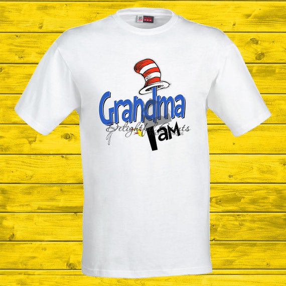 Grandma Cat in the Hat Personalized Birthday or Family