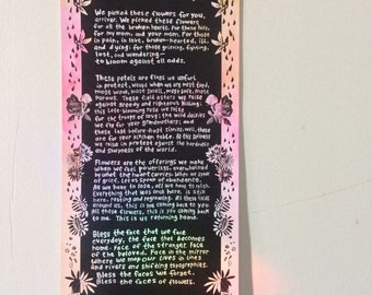 Prayer For Flowers Print