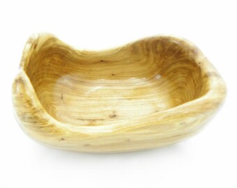 Wood Bowl, Wooden Bowl, Oblong Wood Bowl, Hand Carved Bowl, Handmade Wood Bowl, Handmade Bowl, Oblong Wooden Bowl, Handmade Woodworking