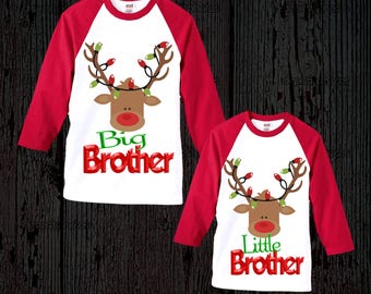 Sibling Matching Christmas Shirts - Brother or Sister