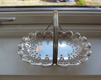 Small metal tray. Silver Plate Tray. New Silver Tray. Silver plated tray. Swedish Vintage 1960s.