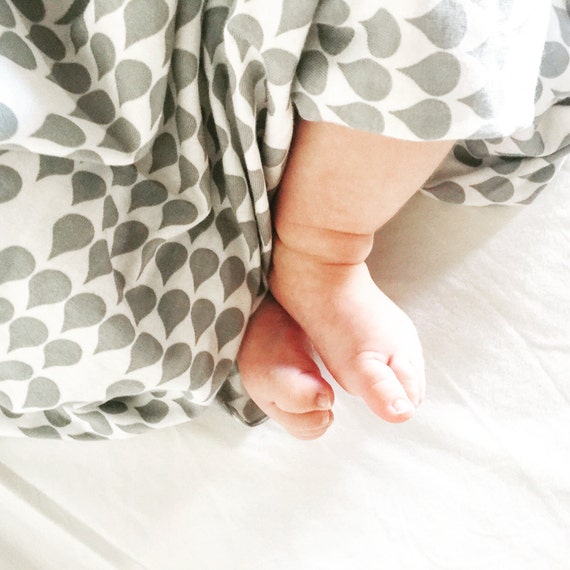 Items similar to Newborn Organic cotton swaddle blanket; Raindrop on Etsy