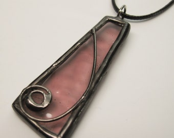Lavender Dusk - Stained Glass Pendant