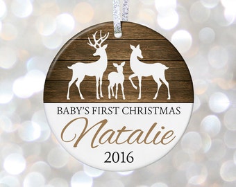 Personalized Babys First Christmas Ornament, Baby Shower Gift, My 1st Christmas New Baby Christmas Gift for Newborn First Baby Ornament