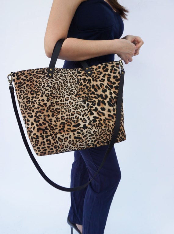 Leopard Tote Messenger Vegan Leather Bag Handbag Tote tote