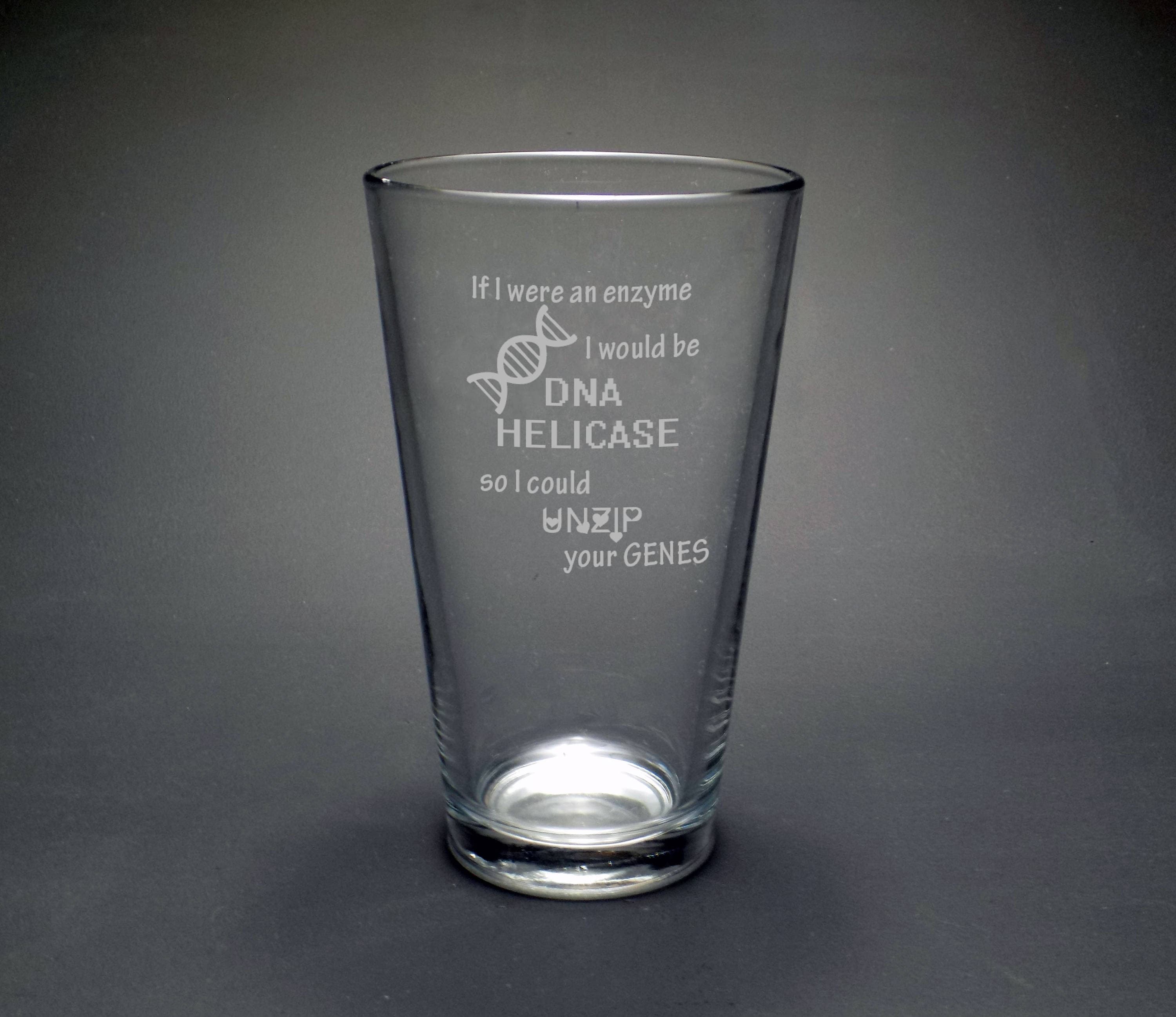 Genetics Pint Glass DNA Pint Glass Biology Pint Glass