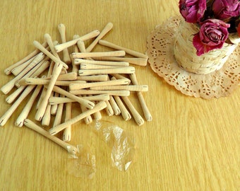 46 pcs Soviet Vintage Hair Curlers, Vintage Wooden Hair Rollers, wood hair rollers, wood hair curlers, made in USSR 1980s