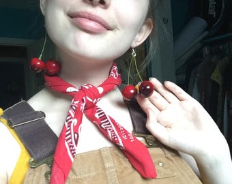 Double Cherry Earrings