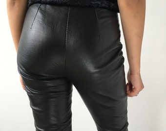 Women Leather Pants | Etsy