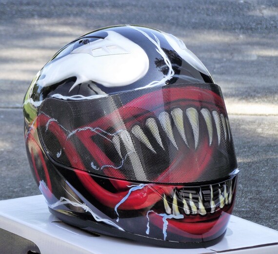 Venom Custom Airbrush Painted motorcycle helmet