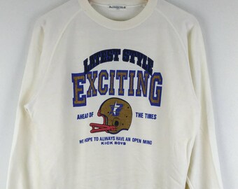 Rare!! Latest Style Exciting Sweatshirt Spell Out by Recording Birds pullover Crewneck Long Sleeve Medium Size