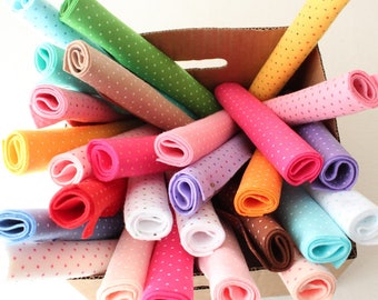 Polka Dot Felt - You Choose 5 6x9 inch sheets
