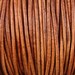 2mm Light Red Brown Leather Cord, Distressed Leather, Round Leather Cord, Genuine Leather Cord, Soft Leather, Leather For Bracelets