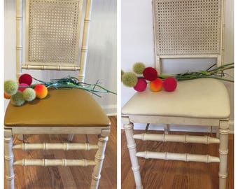 FAUX BAMBOO FOLDING Chairs Sold Separately! Stakmore, Cane Back, Dining Chair, Office Chair, Chinoiserie, Palm Beach Chic at Ageless Alchemy