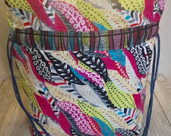 Medium Sock Bag, project bag, knitting, crochet