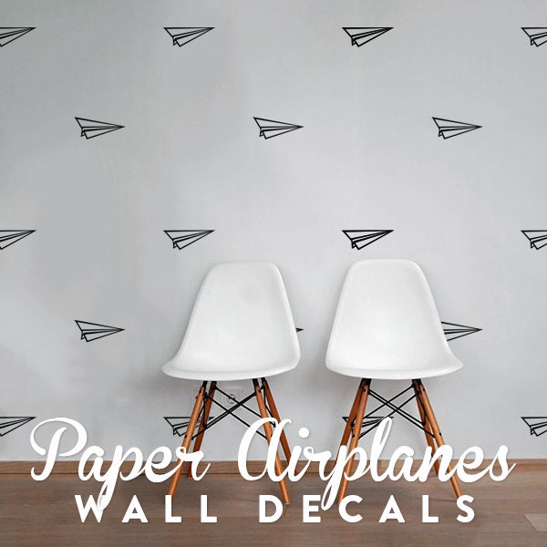 Paper Airplanes Wall Decal Pack Vinyl Wall Sticker Decal Art