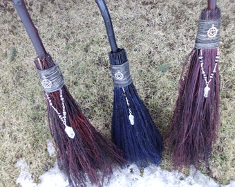 Handfasting Brooms MADE TO ORDER, Wiccan Wedding Broom, Pagan Handfasting Ceremony, Witch's Broom, Witchcraft, Pagan,