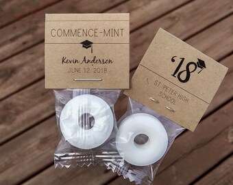 50 Graduation Commence-Mints: 2018 Graduation Candy, Graduation Party Decoration, Graduation Favor, Graduation Centerpiece, Graduation Gift