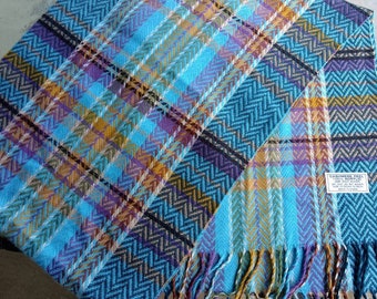 NEW Colorful Herringbone Weave Scarf 6' Cashmere Acrylic