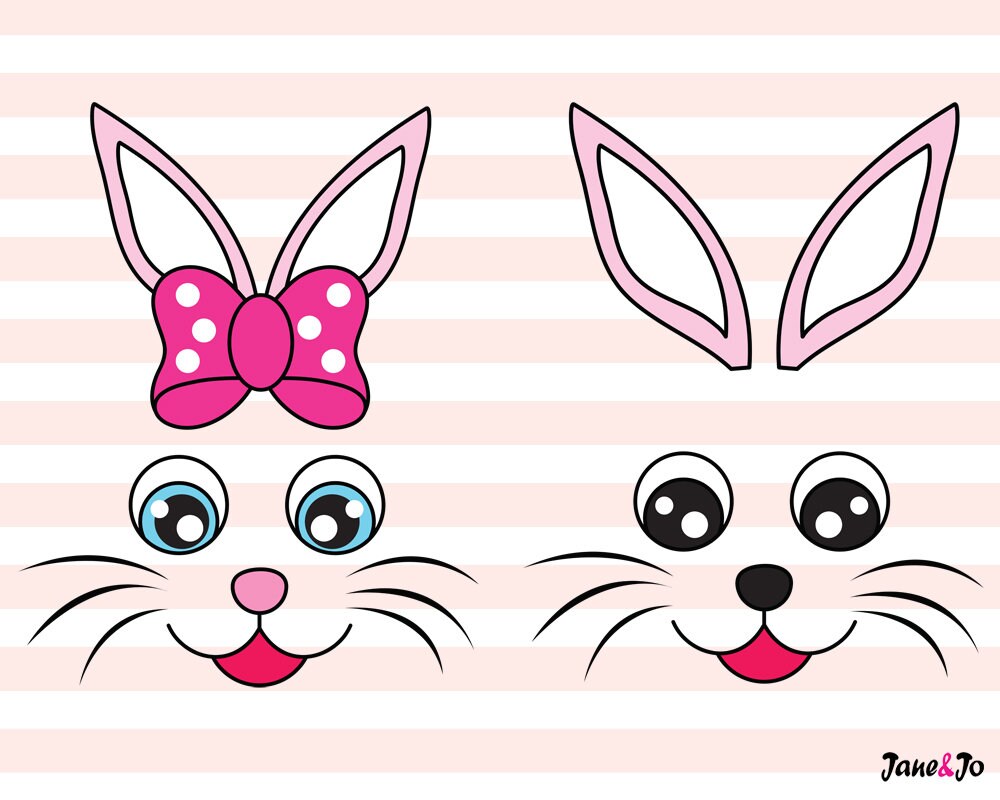 Bunny Face SvgRabbit Face svgSvg File digital cut file