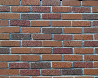 100 1:12th Scale Miniature Multi Red Brickslips