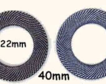 BRASS MESH RINGS 40MM Oval--One Mesh Ring