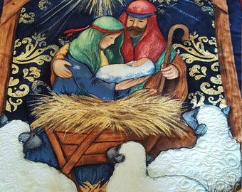 Nativity Wall Hanging, Throw, Religious, Christmas, Seasonal
