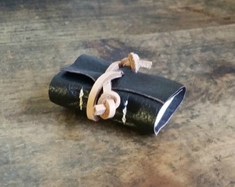 Mini Leather Journal, Dark Brown 1.75 x 2.25 Journal by The Orange Windmill 1657