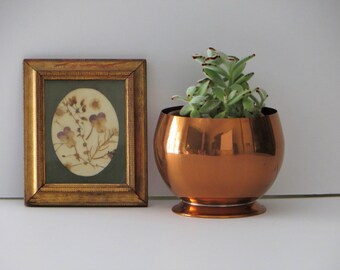Copper Pedestal Bowl, Vintage Coppercraft Guild Copper Planter, Copper Plant Pot