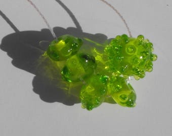 Set of 5 PERL.1451 Lampwork Glass Beads