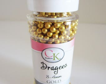 ck gold dragees 3-4 mm, 2.1 oz bottle