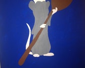 Items similar to Remy/Ratatouille Silhouette Painting ...