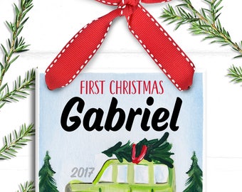 My First Christmas - Rustic First Christmas Ornament- Farmhouse Christmas Ornament - Baby's First Christmas Ornament - First Baby Christmas