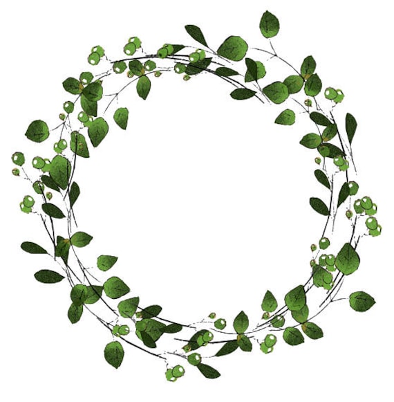 Greenery Printable Wreath Printable Watercolor Wreath