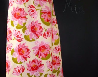 Sample SALE - Will fit Size S/M - Ready to MAIL - A-line SKIRT - Lillies - by Boutique Mia