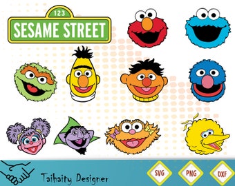 Sesame street svg file/ Sesame street svg, dxf, png/ Printable/ SVG cut file/ Vector/ Digital/ Print/ Instant download