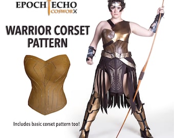 Amazon Warrior Corset Pattern - Includes Basic Corset Pattern! Digital Download