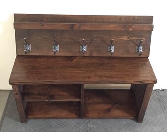 Matching 36" Bench & Coat Rack