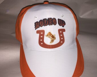 Beautiful RODEO UP Horseshoe Embroidered Cowgirl Cowboy Boot Cap Hat