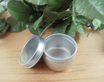 5 ea 2 oz Deep Metal Tin Container with Lid - Great for Crafts and Storage