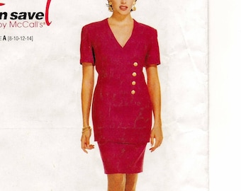A Princess Seam Fitted, Front Button Top & Slim Skirt Pattern for Women: Uncut - Sizes 8-10-12-14, Bust 31-1/2"-36" ~ Stitch 'n Save 7472
