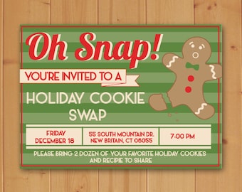 Holiday Cookie Swap Invitation-Cookie Swap Invitation-Cookie Swap-Christmas Cookie Swap Invitation-Cookie Swap-Christmas Party Invitation