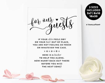 Wedding Bathroom Basket Sign, Wedding Printable Sign, Wedding Restroom Basket Sign, Wedding Bathroom Decorations, Wedding Toilet Basket Sign