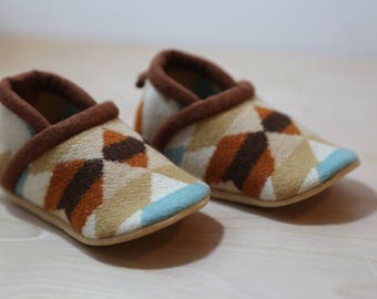 Baby Shoes Made From Pendleton® Wool - Moccasins - Baby Booties - Toddler Shoes - Wool Slippers