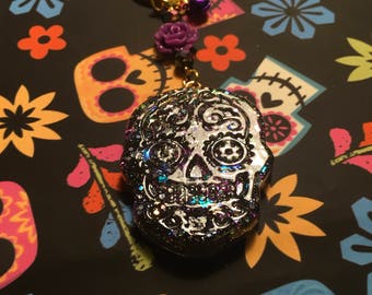 Calavera/SugarSkull//Diade los Mertos/Day of the dead/Iridescent Purple