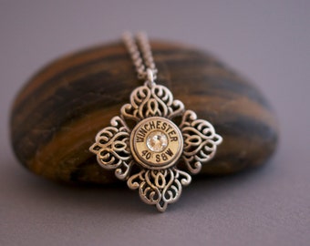 Choice 40 SW Bullet Necklace-Winchester 40 S W Bullet Necklace-Hornady 40 S W Necklace-Remington 40 S W-Federal 40 SW- 40 SW Bullet Jewelry