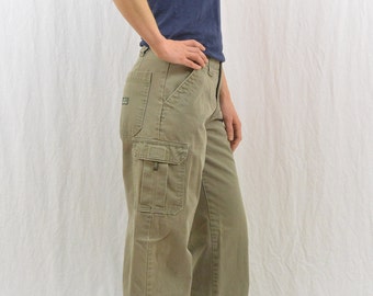 Vintage Army Green Cargo Pants, Size Small, Jordache, 90's Clothing, Grunge, Tumblr Clothing, Skater, Outdoor Clothing