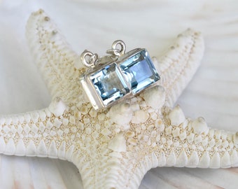 Blue Topaz Dangle Earrings