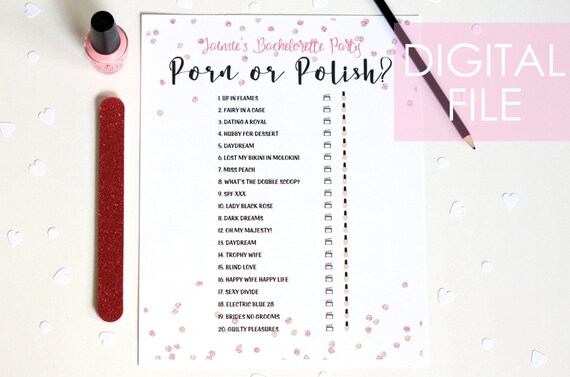 Bachelorette Party Game Porn Or Polish Bachelorette Game