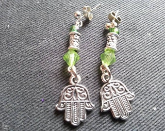 wonderful Hamsa, Hamesh, hand of protection/fatima earrings